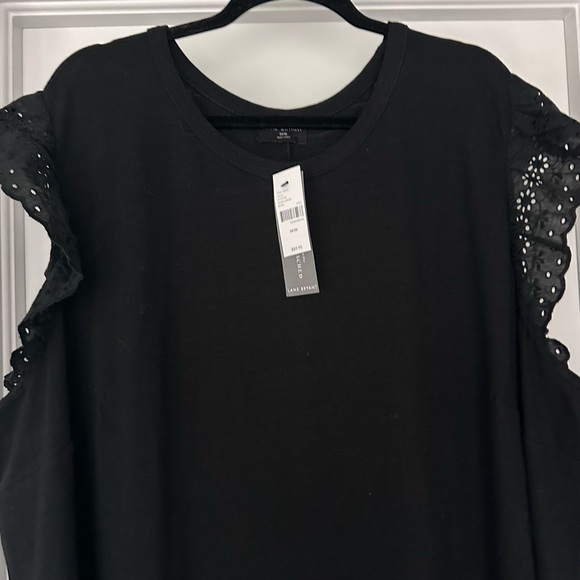 Lane‎ Bryant Crochet Sleeve Maxi Dress Black Size 34/36 NWT - Picture 5 of 12